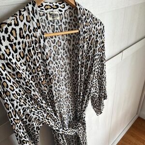Show Me Your Mumu Leopard Print Duster Robe Cape